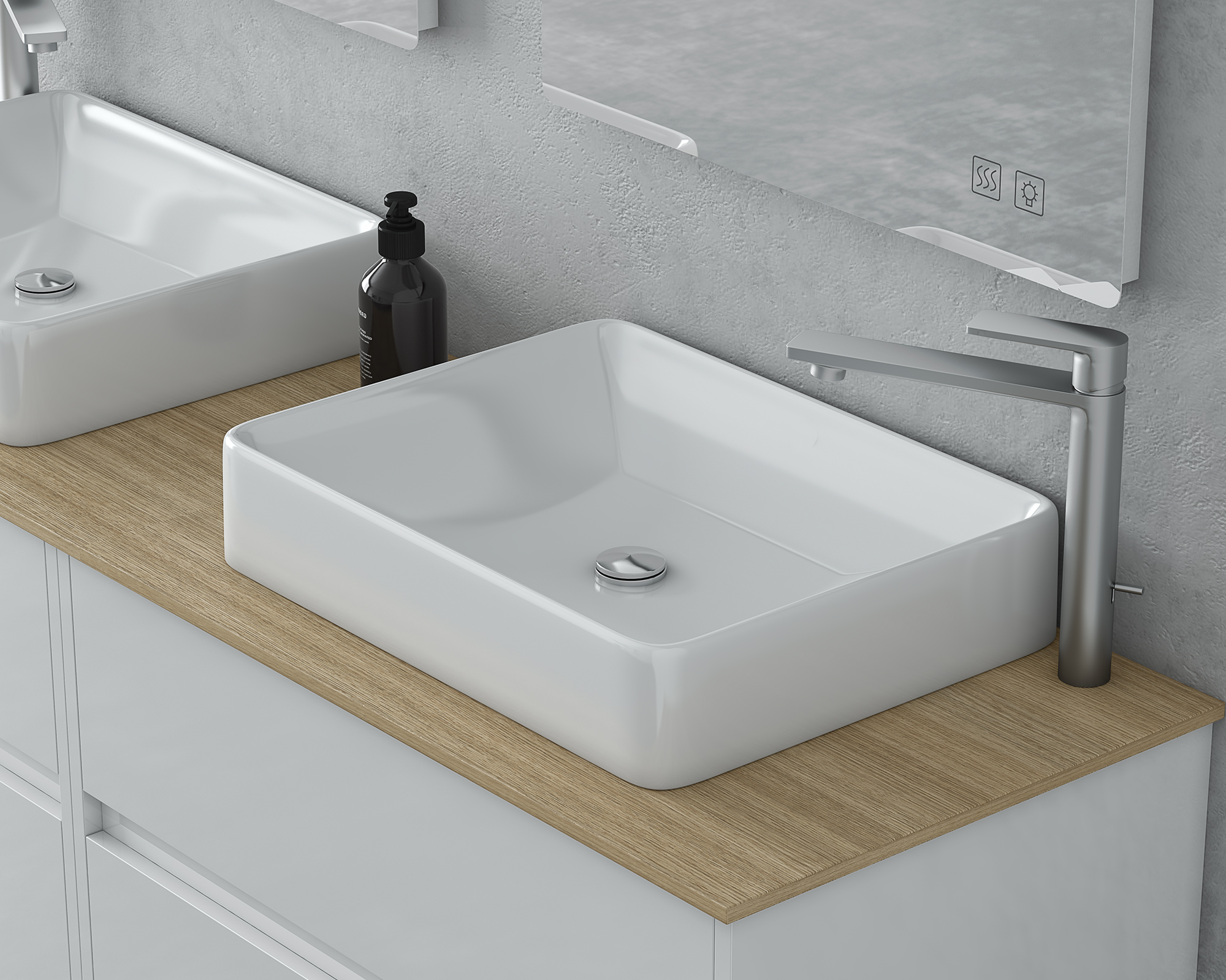 Σετ έπιπλο μπάνιου Instinct 150 White Top - 2
