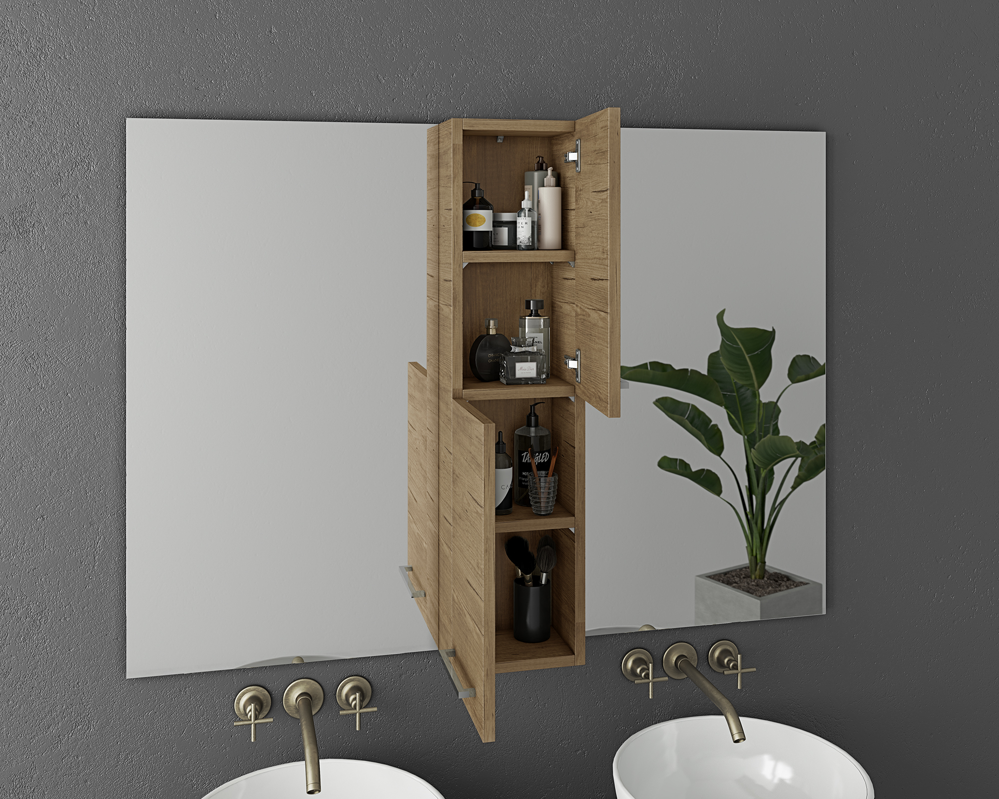 Σετ έπιπλο μπάνιου LUXUS 120 PL Wood