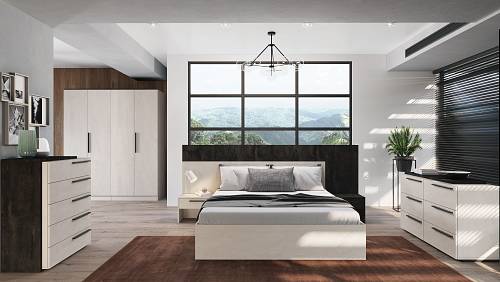 Σετ υπνοδωματίου Chess - Silk Flow/Charcoal Flow