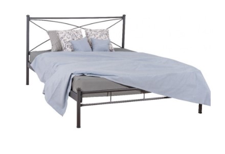 LUNA ΚΡΕΒΑΤΙ ΜΕΤΑΛΛΙΚΟ ΗΜΙΔΙΠΛΟ ΕΛΛΗΝΙΚΗΣ ΚΑΤΑΣΚΕΥΗΣ ΓΙΑ ΣΤΡΩΜΑ 130Χ200ΕΚ. ΜΕ ΤΑΒΛΕΣ