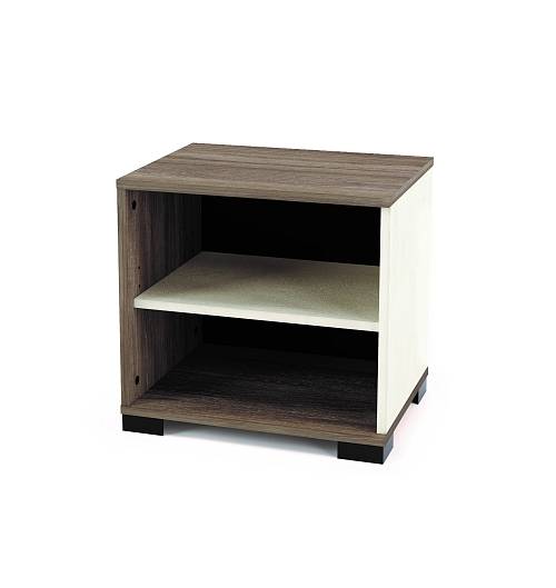 Κομοδίνο με 2 ράφια Moor - Brandy Castello Oak/Silk Flow (50x36x55)