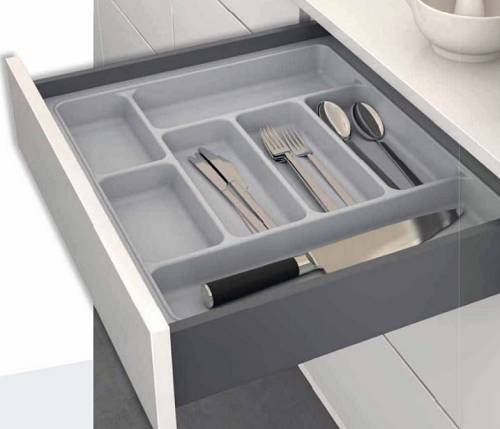 Κουταλοθήκη πλαστική - Grey matte 54cm