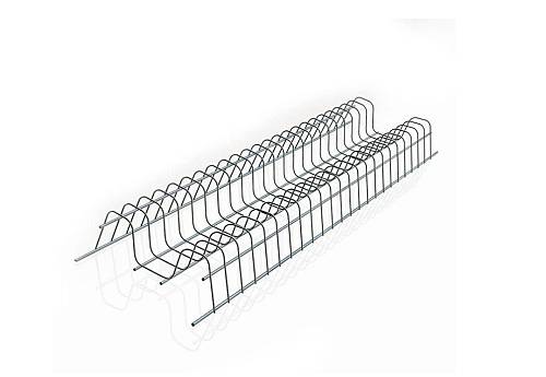 Πιατοθήκη τετράγωνη (κρεμαστή και καθιστή) - Silver 76,5 cm