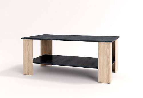 Τραπεζάκι σαλονιού River - Charcoal Flow/Light Sonoma Oak (115x65x45)