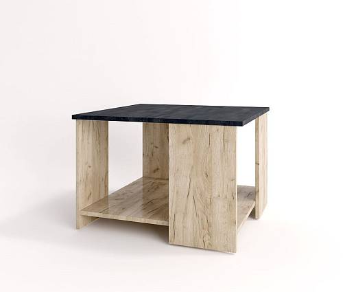 Τραπεζάκι σαλονιού Dome - Grey Craft Oak/Charcoal Flow (69x69x43)