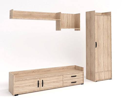 Σύνθεση σαλονιού Dawn - Light Sonoma Oak (180x40/25x45) (60x40x200)