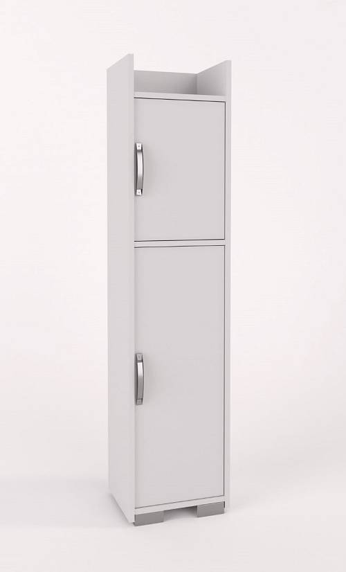 Στήλη μπάνιου Dawn με 2 ντουλάπια - White (30x25x138)