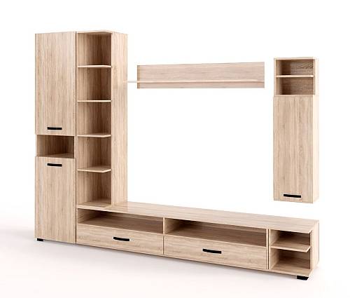 Σύνθεση σαλονιού Dust - Light Sonoma Oak (250x45x200)