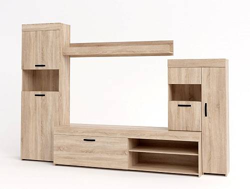 Σύνθεση σαλονιού Roma - Light Sonoma Oak (280x45x190)