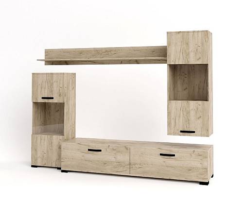 Σύνθεση σαλονιού Colmar - Grey Craft Oak (200x40x180)