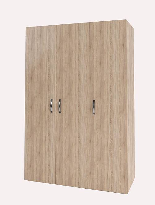 Ντουλάπα τρίφυλλη Line plus -  Light Sonoma Oak (120x52x205)