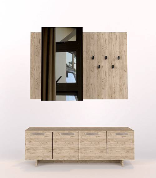 Σετ εισόδου Rain - Grey Craft Oak (150x45x200)