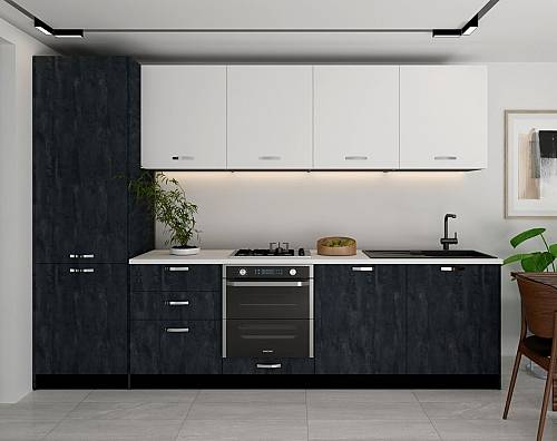 Έτοιμη κουζίνα Mystical 300 - Charcoal Flow/White (300x32/58)