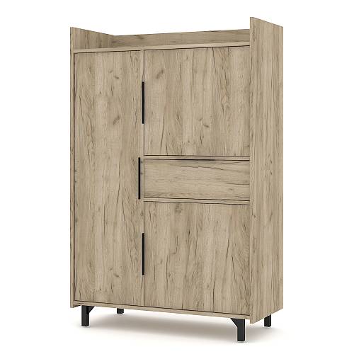 Βιτρίνα Dawn - Gray Craft Oak (90x40x140)