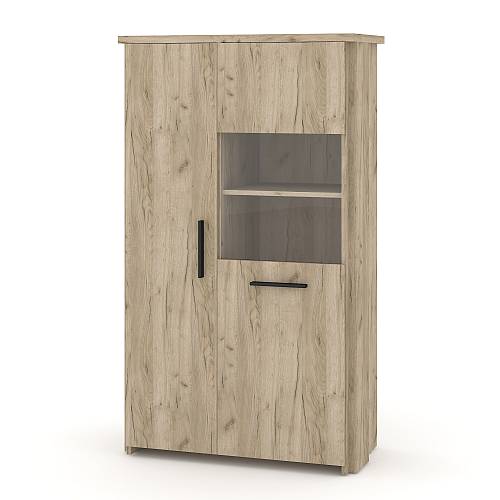 Βιτρίνα Moon - Gray Craft Oak(80x40x138)