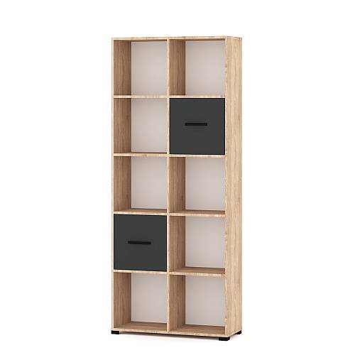 Stock Βιβλιοθήκη Chess plus - Light Sonoma Oak/Anthracite (75x30x180)