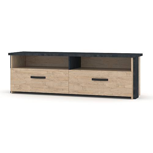 Stock Έπιπλο Τηλεόρασης Moon-Charcoal Flow/Vintage Harbor Oak(150x40x47.5)