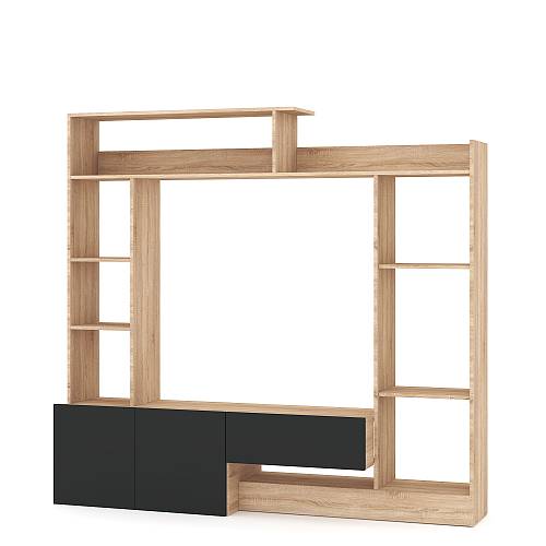 Stock Σύνθεση σαλονιού Toulouse - Light Sonoma Oak / Anthracite(180x28/40x165)