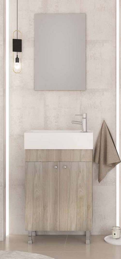 Σετ έπιπλο μπάνιου LITOS 50 Brown Oak