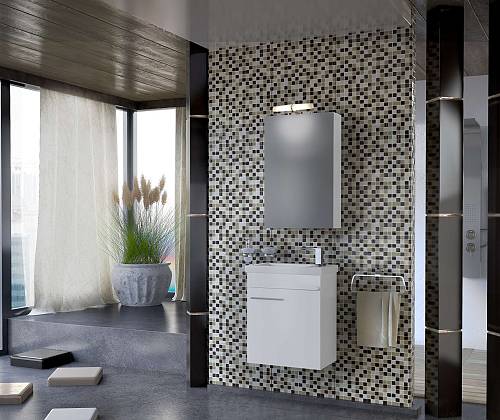 Σετ έπιπλο μπάνιου STATUS 45 White