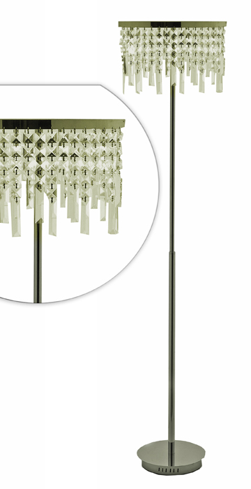 Επιδαπέδιο Φωτιστικό Κρυστάλινο Οβαλ Καπέλο  KR205