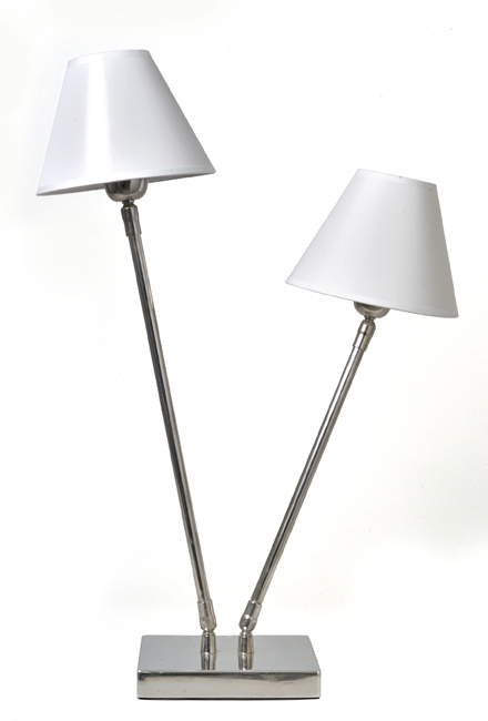 Διπλή Λάμπα Νίκελ με Σπαστή Βάση  BR460