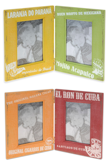 Διπλή Ξύλινη Φωτογραφοθήκη σε 2 Χρωμάτα  CF788