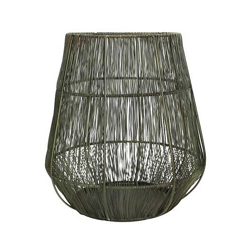 Συρμάτινο πλεκτό φανάρι μπρονζέ, 28cm WER-5810