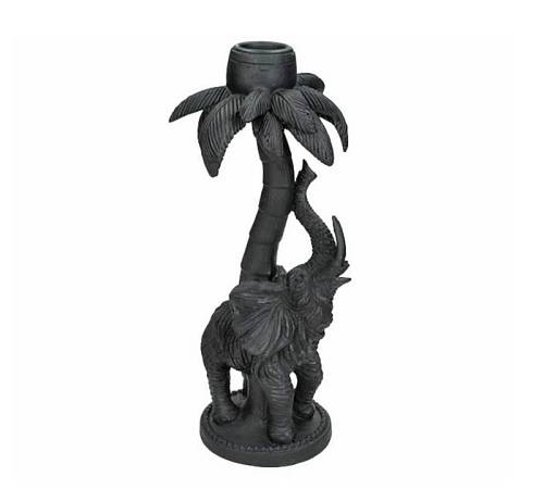 Κηροπήγιο σχ.ελέφαντας, μαύρο χρ., 20cm XET-1962