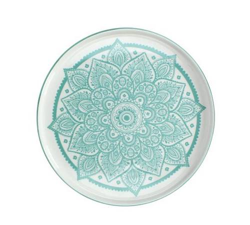 Στρογγυλό σουβέρ πορσελάνη σχ.Mandala βεραμάν 21,5cm WER-7633