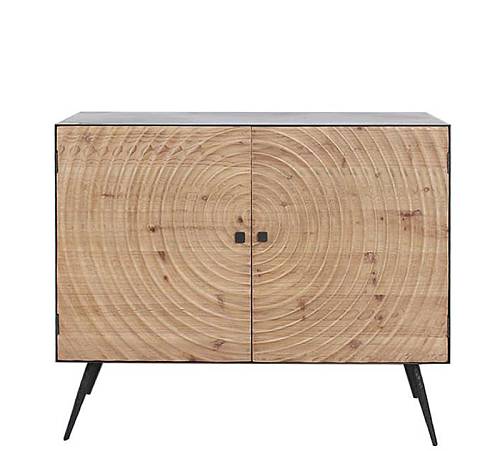 Μπουφές μασίφ ξύλο σχ.Spiral & μεταλ.σκελετό, 100cm JM502