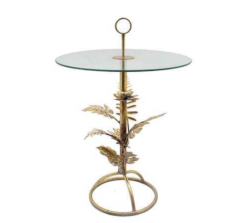 Στρογγυλο side table "Monstera", 60x88cm HT544