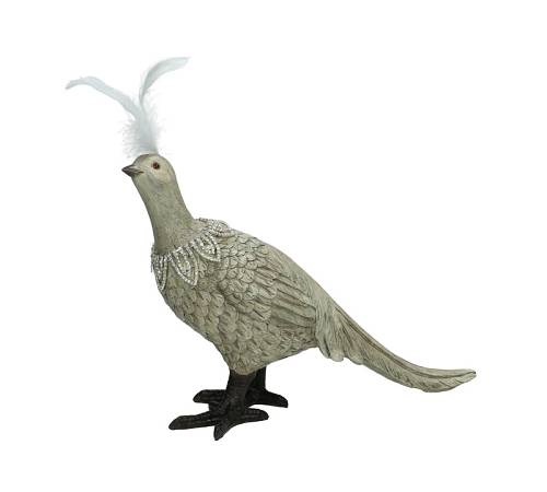 Διακοσμητικός Φασιανός με λευκό φτερό 31.5x24.5cm XET-2809