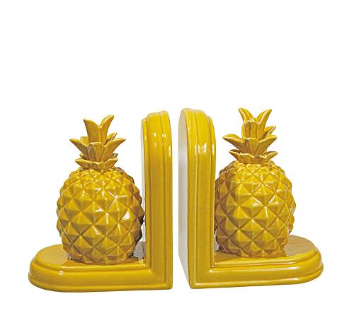 Βιβλιοστάτης σχ.Ανανάς, κιτρινο χρ.,30x18cm CT424