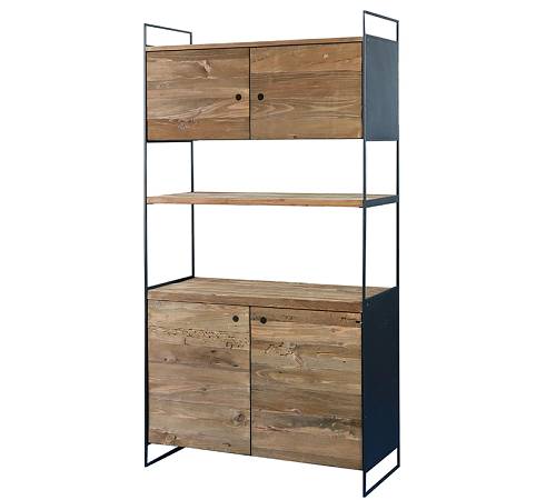 Ψηλό ερμάριο με 4 πορτάκια & 1 ράφι,99x40x190cm HG172