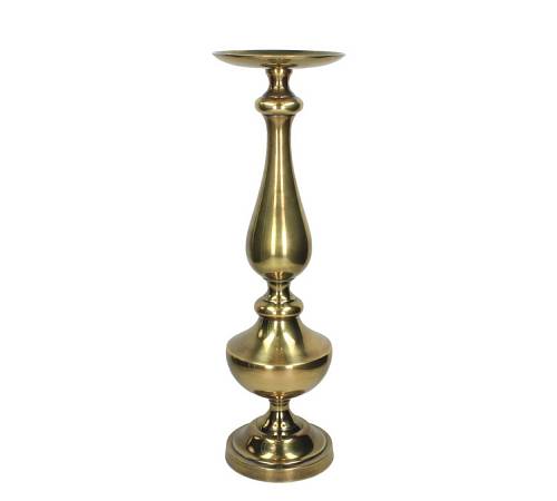 Μεγάλο κηροπήγιο αλουμινίου χρυσό,18x59cm WER-6971