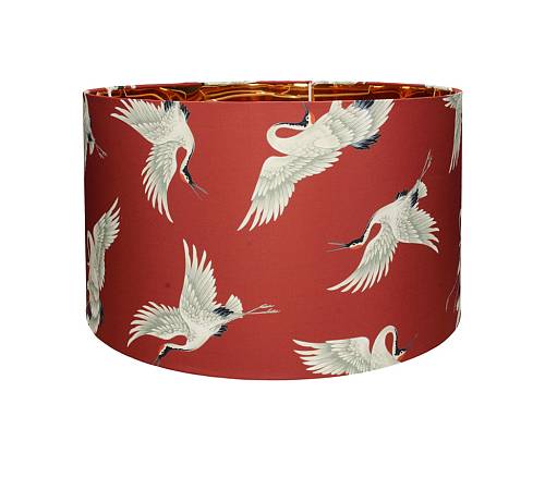 Υφασμάτινο καπέλο για φωτ/κο οροφής, μπορντώ 45x45x28cm XET-6490