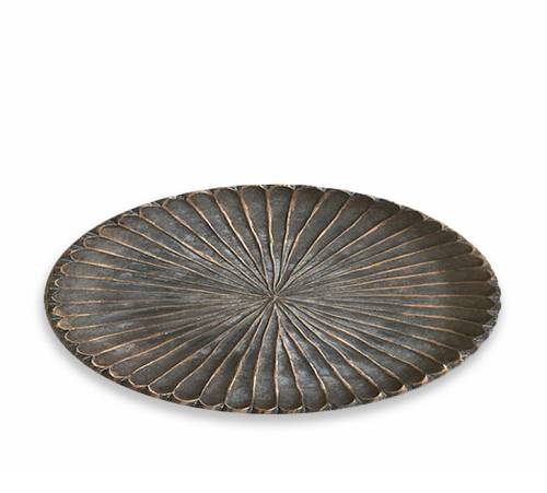 Κεραμική πιατέλα "vintage gold", Δ.29.5cm GA276