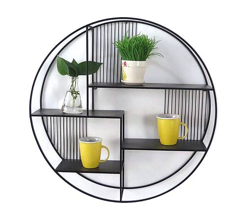 Στρoγγυλή ραφιέρα τοιχου με 4 ράφια. Δ.70cm x 15.5cm ID210