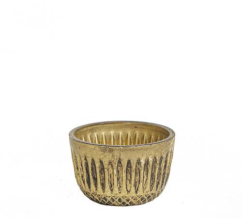 Ποτήρι για ρεσό αντικέ χρυσό,8x5cm-σχ.Β XM731