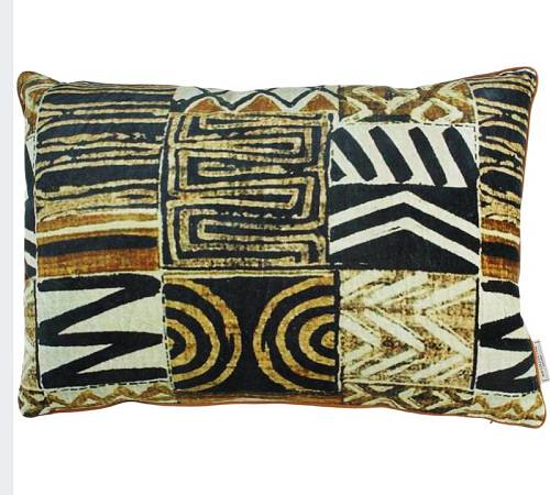 Μαξιλάρι tribal, λαδί/καφέ, 40x60cm XET-7005