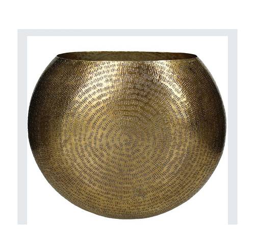 Σφυρήλατο βάζο οβάλ, μπρονζέ χρ.,33cm XET-6774