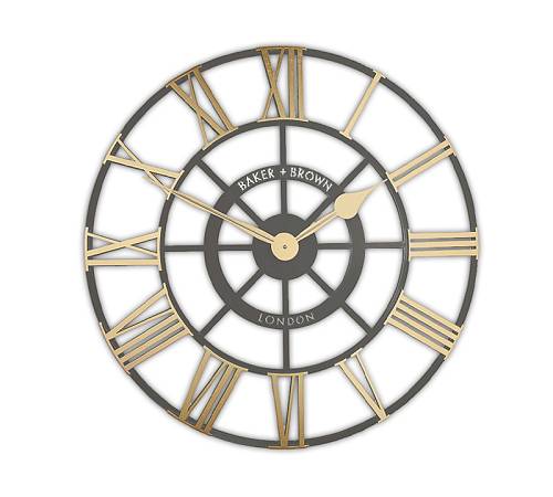 Ρολόι τοίχου "Evening Star",γκρι/χρυσό,60cm CL351