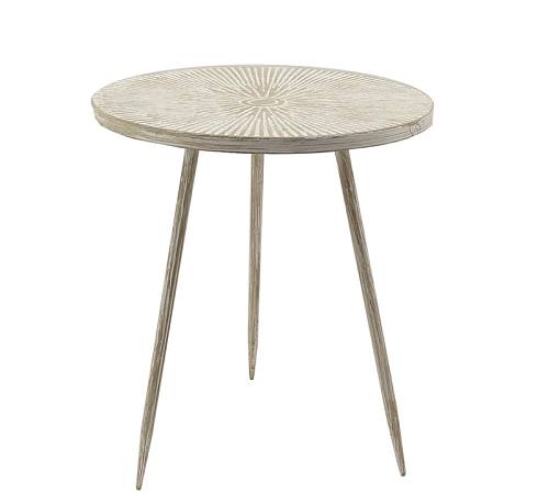 Βοηθητικό μεταλ/κο τραπέζι πατίνα μπεζ,49x60cm HT612