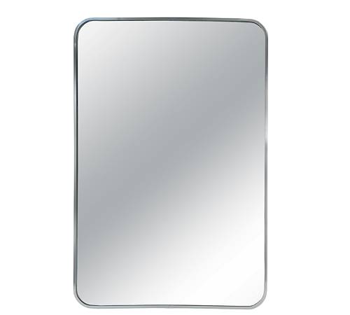 Καθρέπτης αλουμινίου, στρογγ. γωνίες,ασημί χρ.,61x91cm JP103S