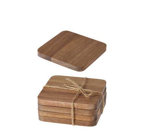 Ξύλινα σουβέρ Σ/4, 10x10cm KZ218