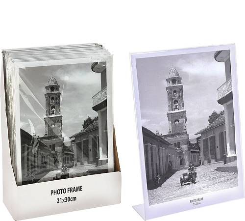 Stand για έντυπα & φωτογραφίες,polysterene,21x30cm HE272