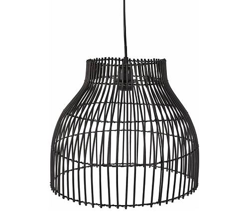 Κρεμαστό φωτιστικό Bamboo σε μαύρο χρ.,26x30cm LS219