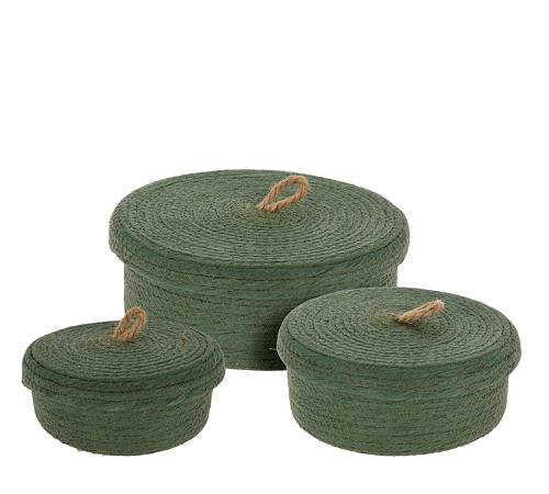 Στρογγυλό κουτί με καπάκι Σ/3, λαδί χρ. HE280