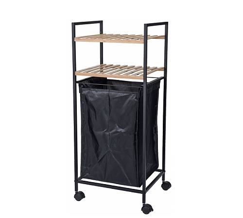 Απλυτοθήκη με ροδάκια και 2 ράφια 60x88cm HE284